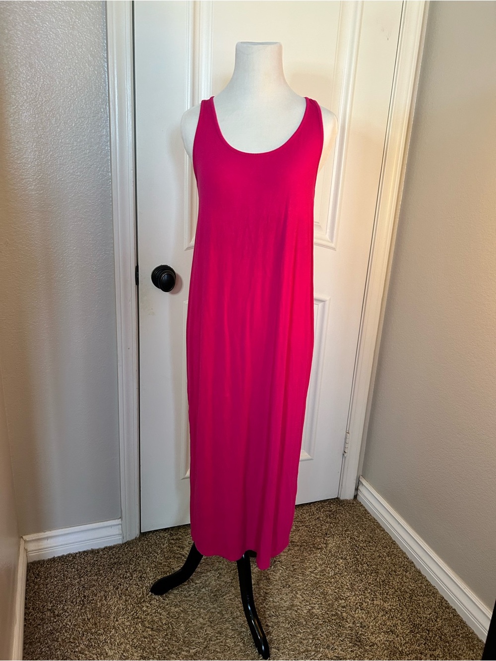 Philosophy Hot Pink Scoop Neck Maxi Dress